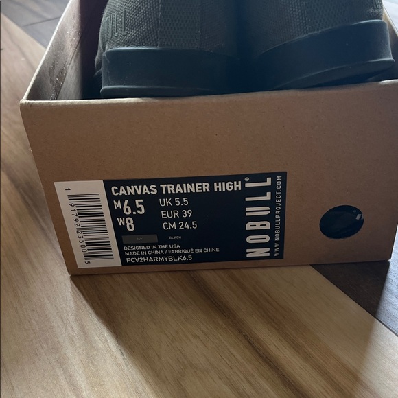 NOBULL Canvas Trainer High Ivy Black Gum Sole Women’s 8 (Men’s 6.5) EUC - Picture 9 of 9